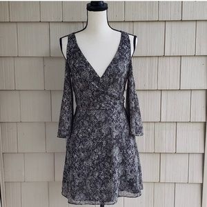 Zara off-should boho chiffon dress size M